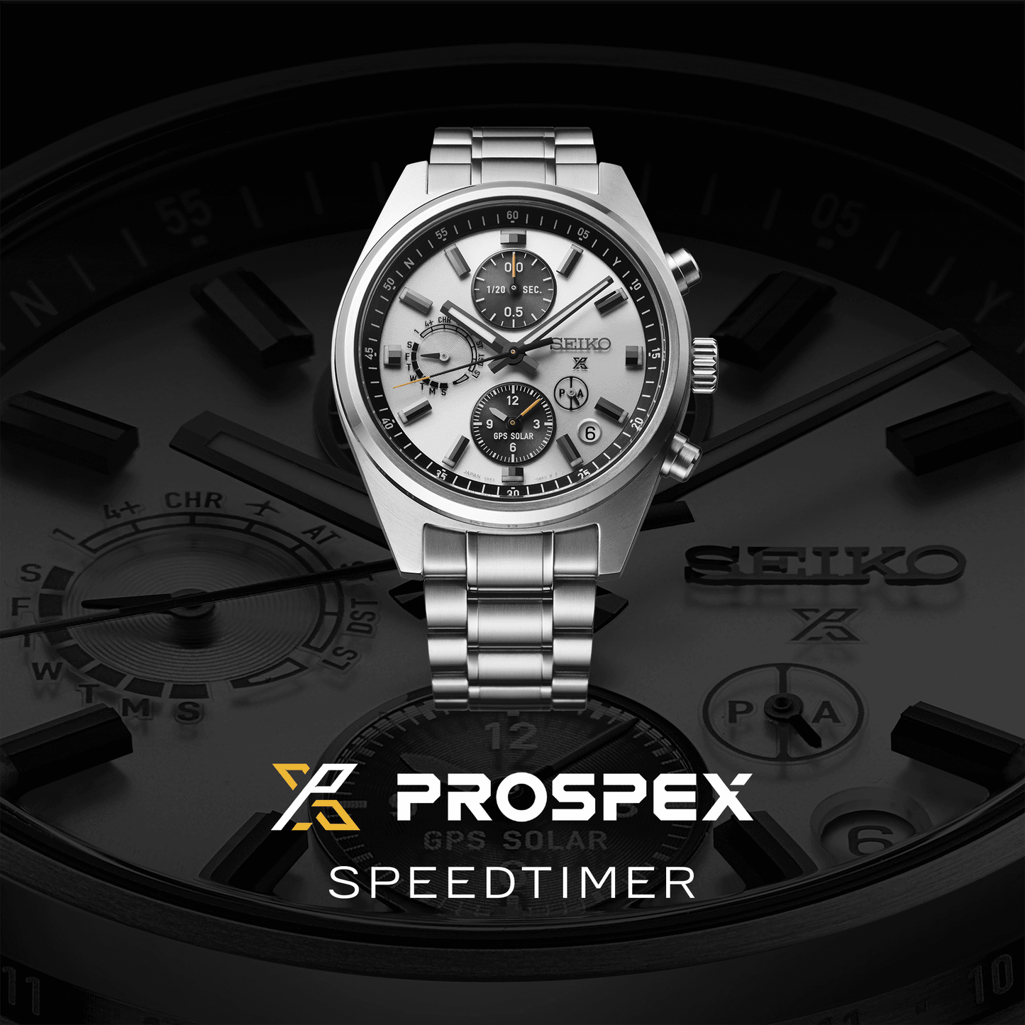 PROSPEX SPEEDTIMER GPS SOLAR DUAL-TIME CHRONOGRAPH SSH165