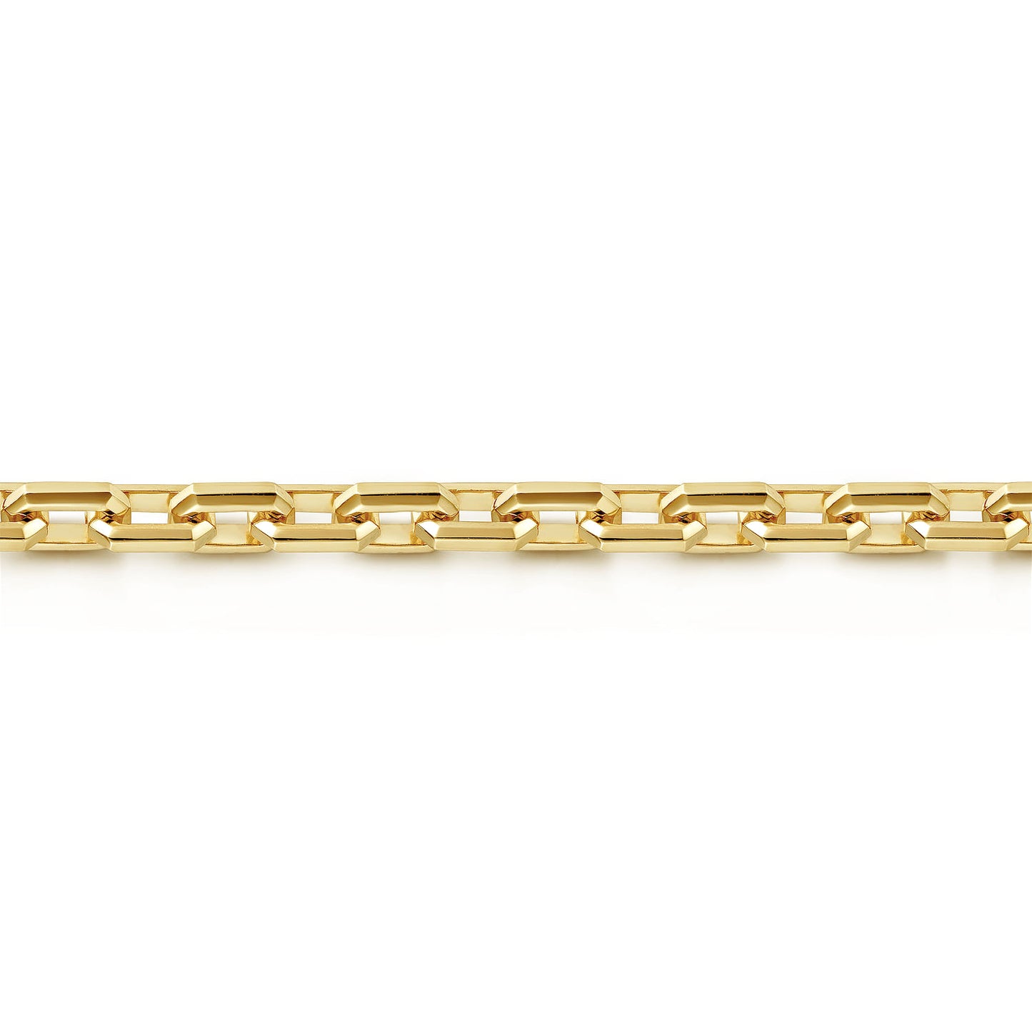 14K Yellow Gold Solid Faceted Chain Bracelet TBM4516Y4JJJ