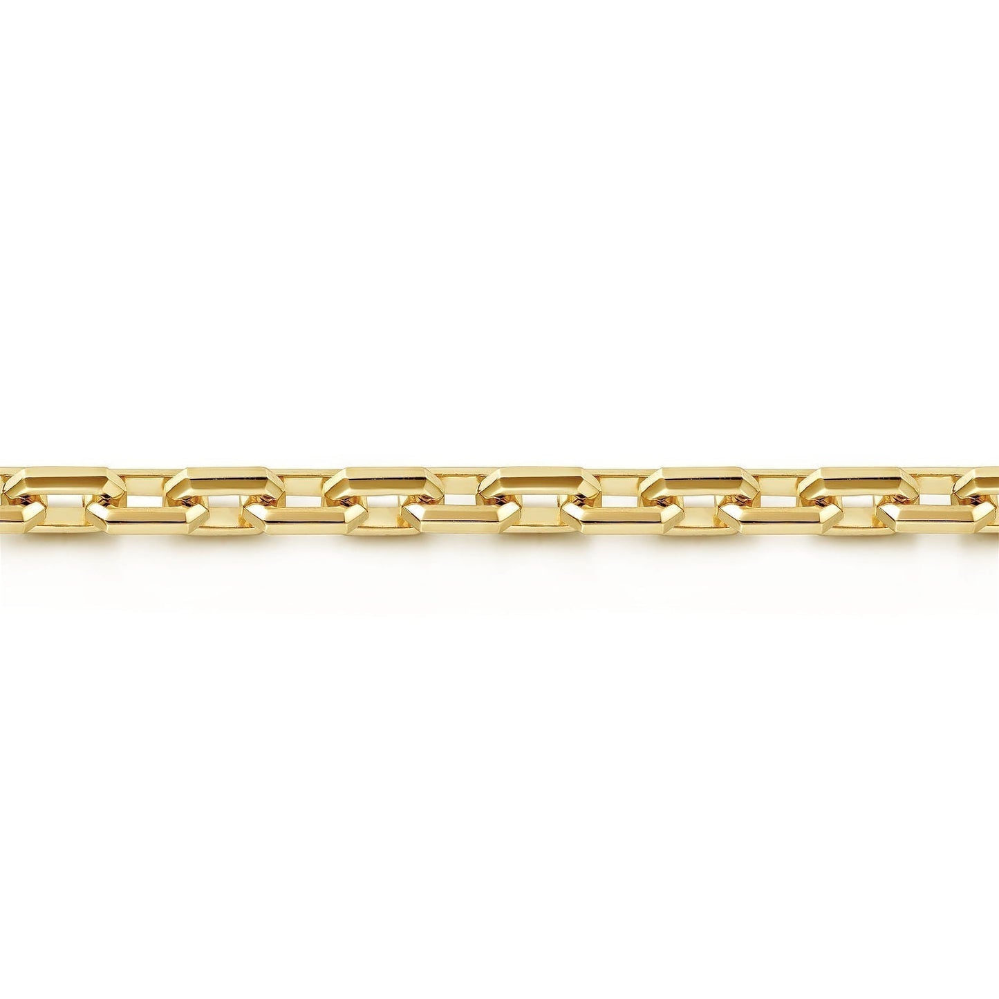 14K Yellow Gold Solid Faceted Chain Bracelet TBM4516Y4JJJ