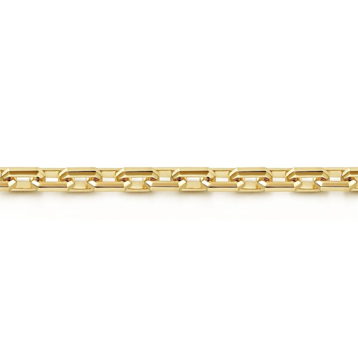 14K Yellow Gold Solid Faceted Chain Bracelet TBM4516Y4JJJ - Dejaun Jewelers