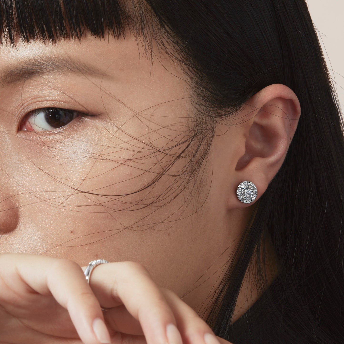 Tessa Diamond Circle Earrings