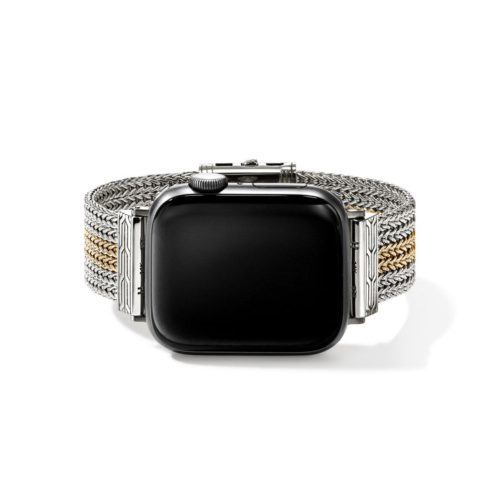 Smart Watch Strap, Gold, Sterling Silver, 18MM|WZZ986521