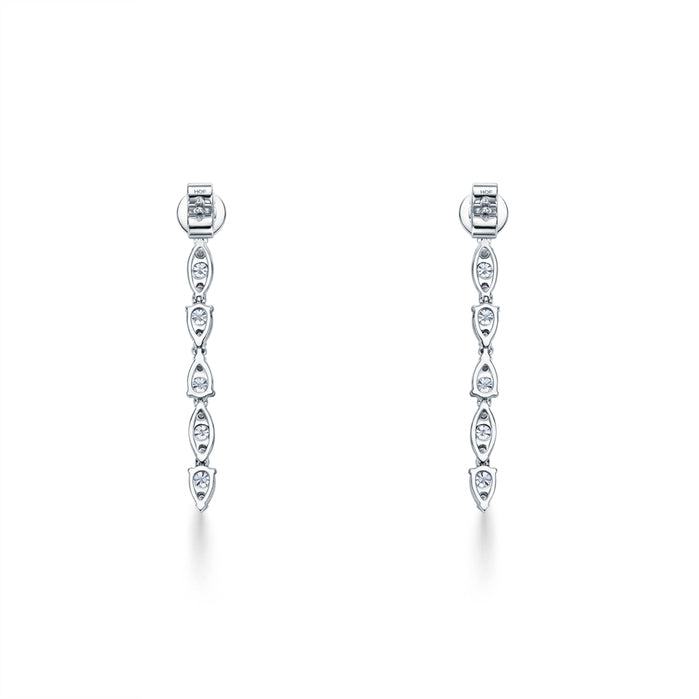 AERIAL DEWDROP STILETTO EARRINGS HFEAERDS01218W