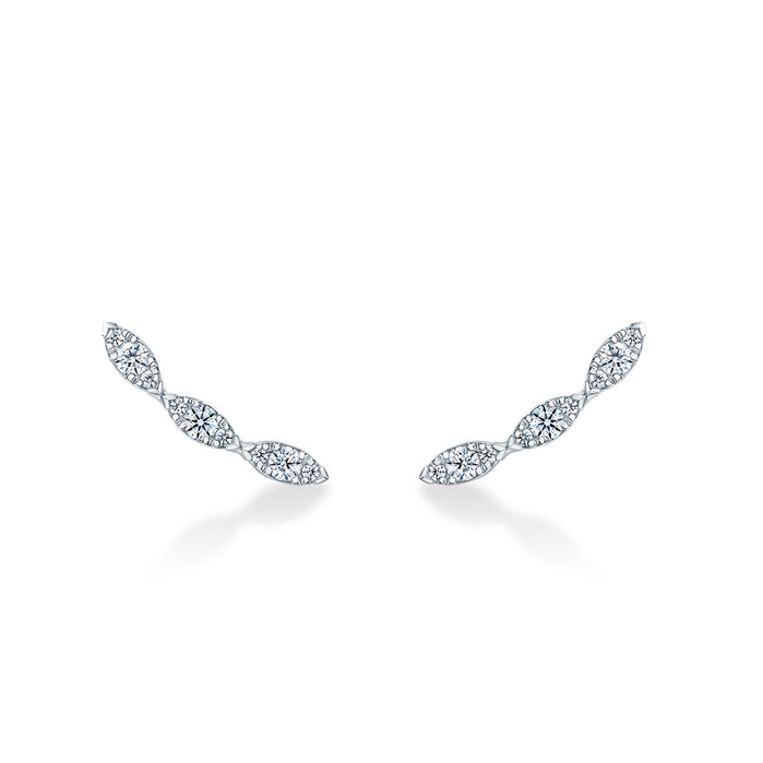 AERIAL MARQUISE EARRING CLIMBERS HFEAERMC00668W