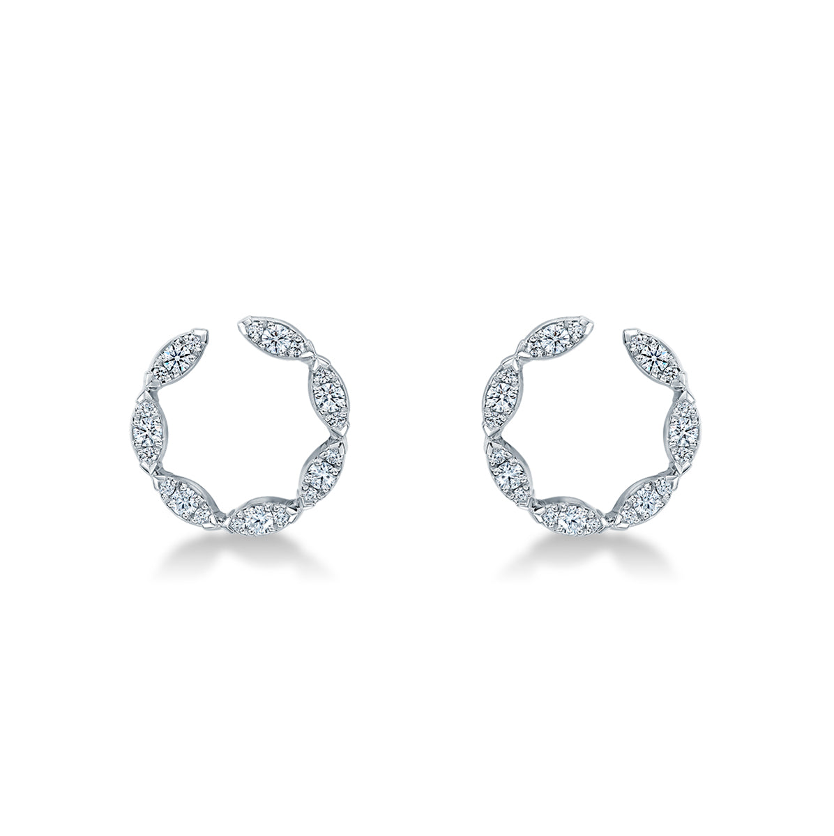 AERIAL MARQUISE WRAP EARRINGS SMALL HFEAERMW00428W