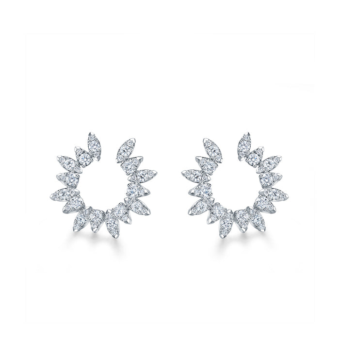 AERIAL SUNBURST WRAP EARRING SMALL HFEAERSW01258W