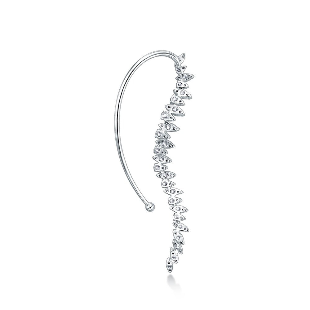 AERIAL TWISTED DEWDROP EAR CUFF LEFT HFEAERTD01338W-LEFT