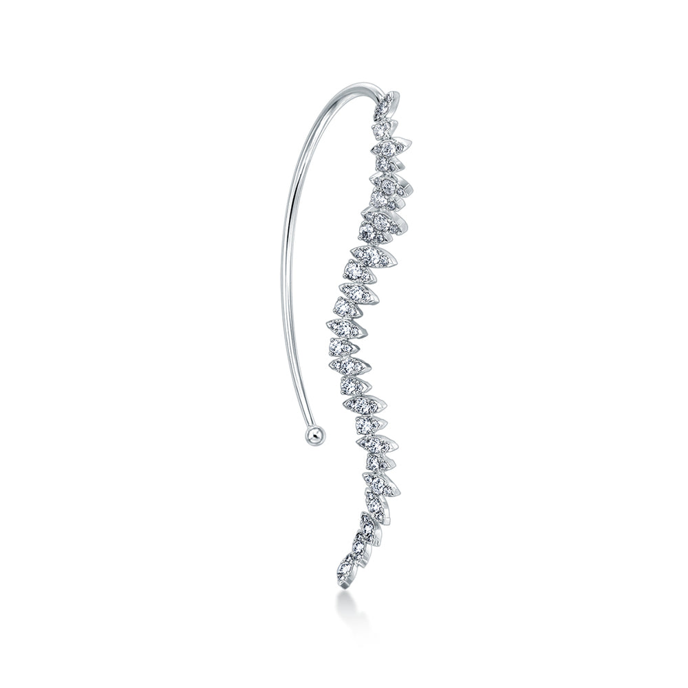 AERIAL TWISTED DEWDROP EAR CUFF RIGHT HFEAERTD01338W-RIGHT