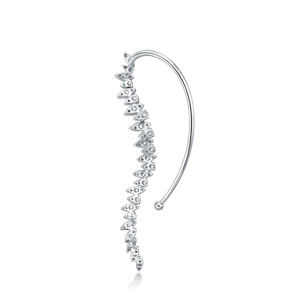 AERIAL TWISTED DEWDROP EAR CUFF RIGHT HFEAERTD01338W-RIGHT