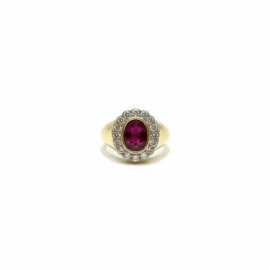 Ruby and Diamond Pinky Ring