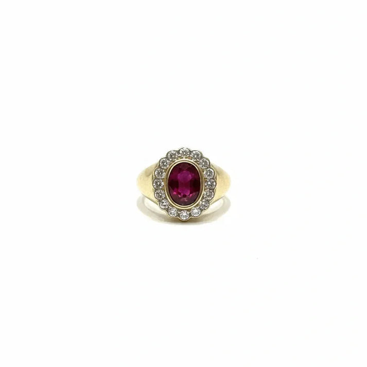 Ruby and Diamond Pinky Ring