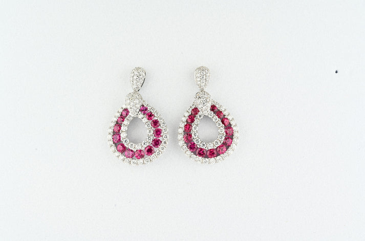 Ruby Droplet Earrings