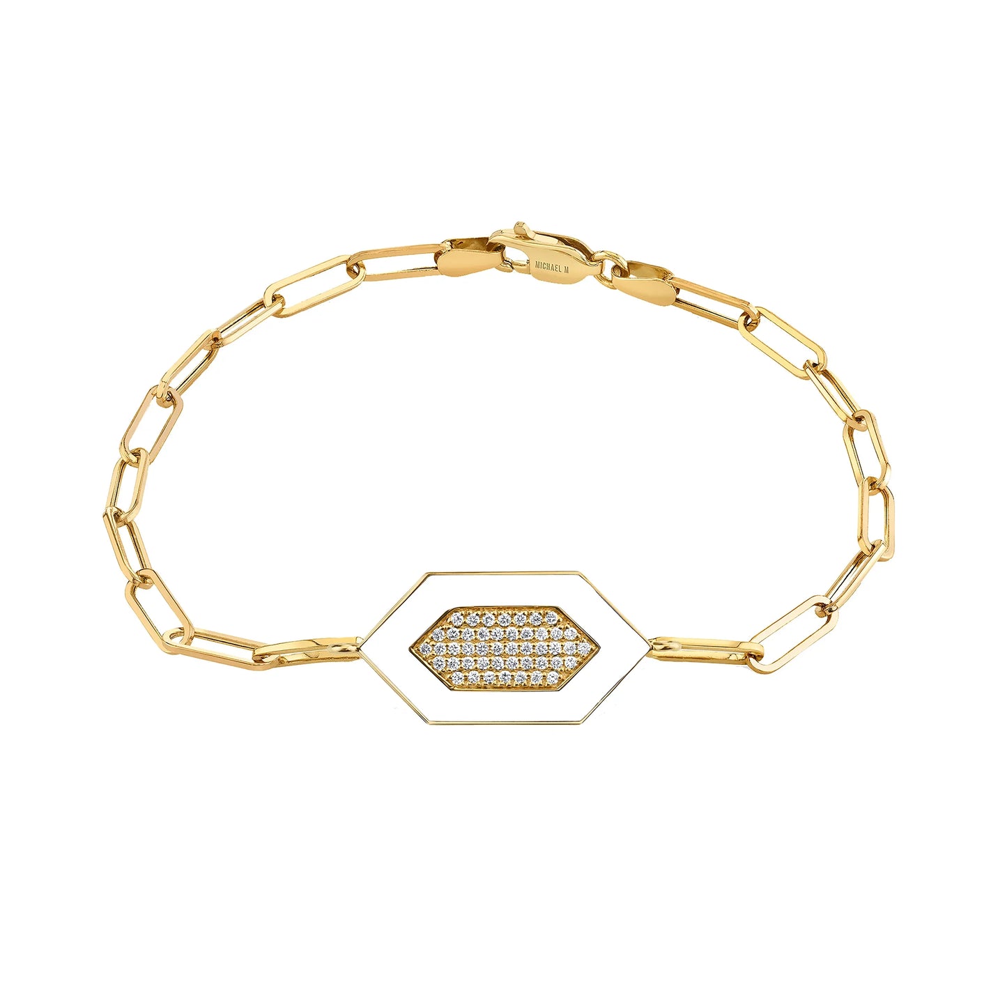 MICHAEL M Chroma Pavé Hexagon Bracelet BR492