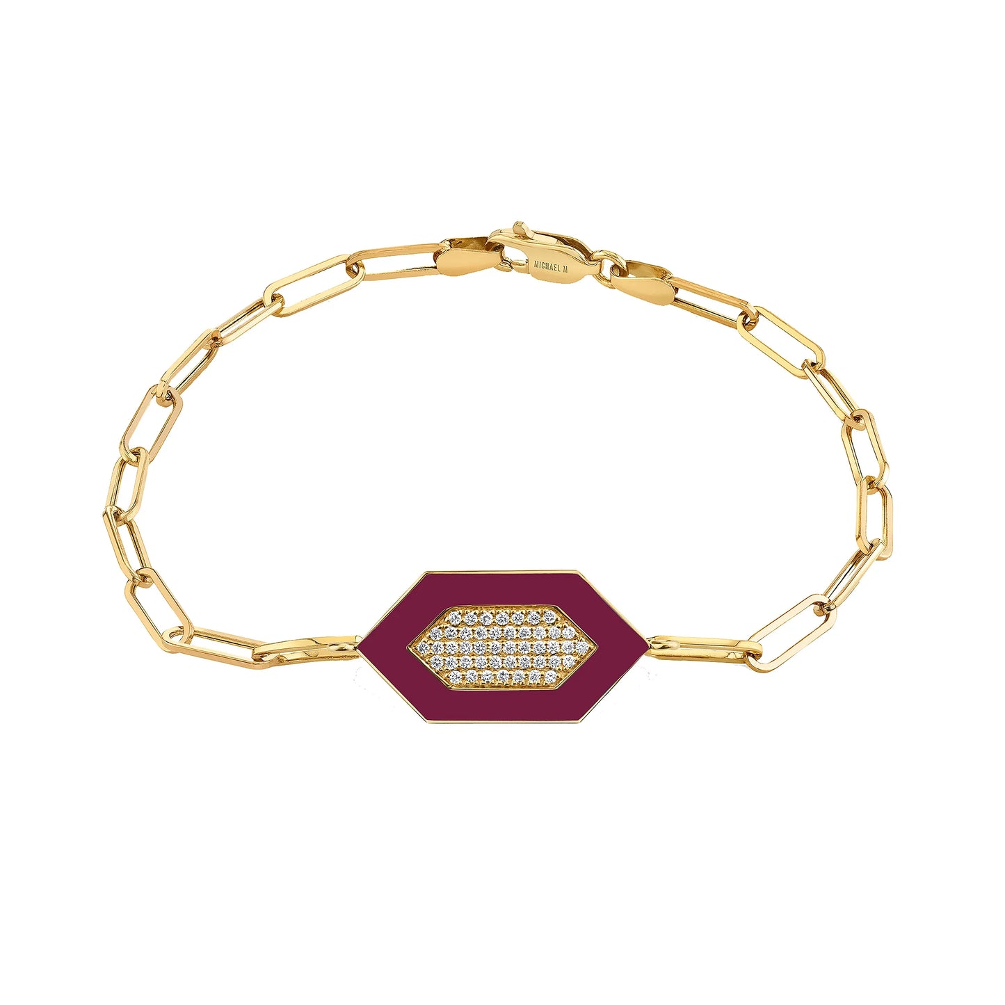 MICHAEL M Chroma Pavé Hexagon Bracelet BR492