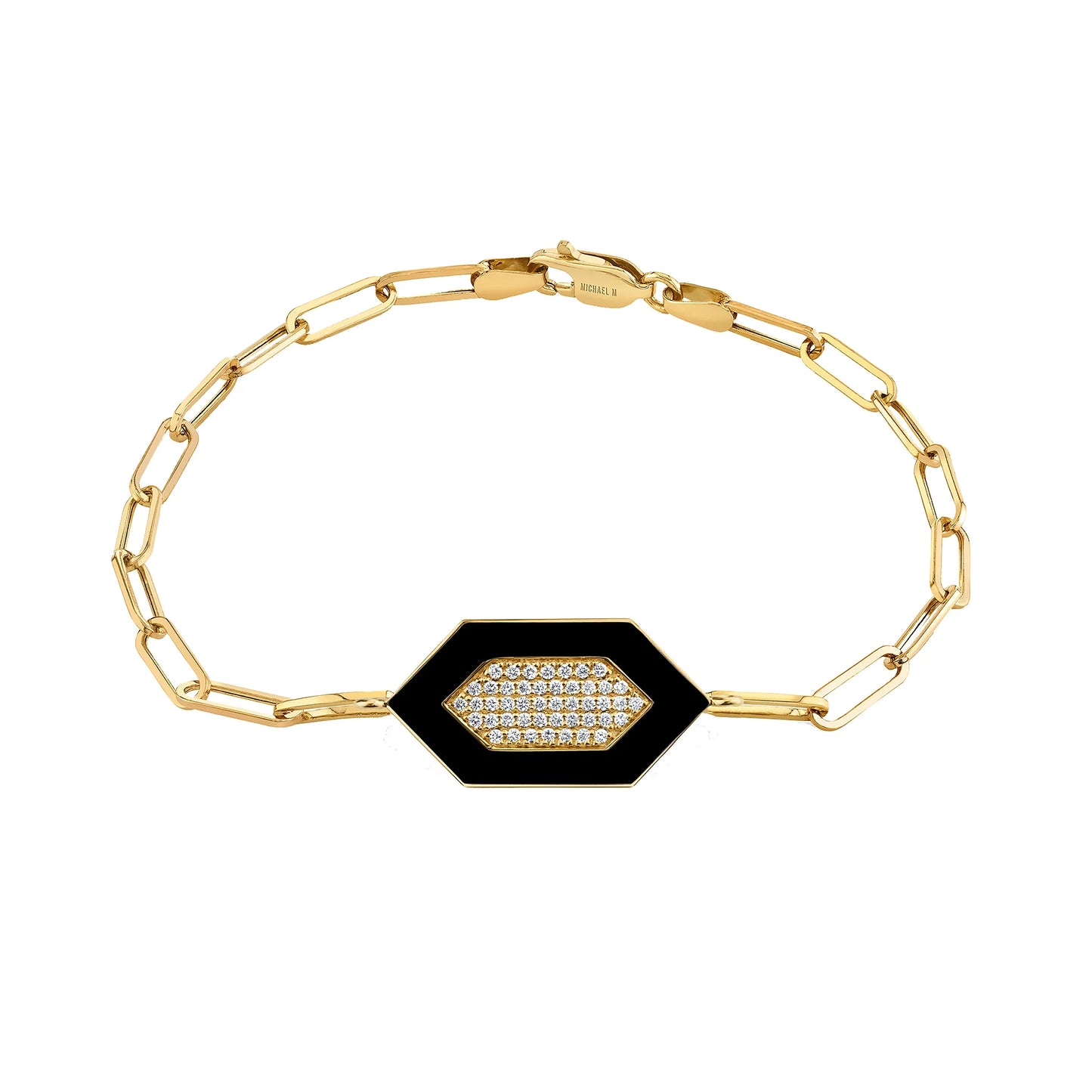 MICHAEL M Chroma Pavé Hexagon Bracelet BR492