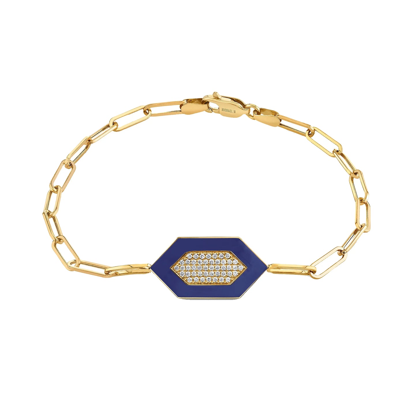 MICHAEL M Chroma Pavé Hexagon Bracelet BR492