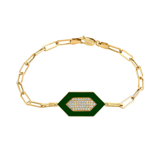 MICHAEL M Chroma Pavé Hexagon Bracelet BR492