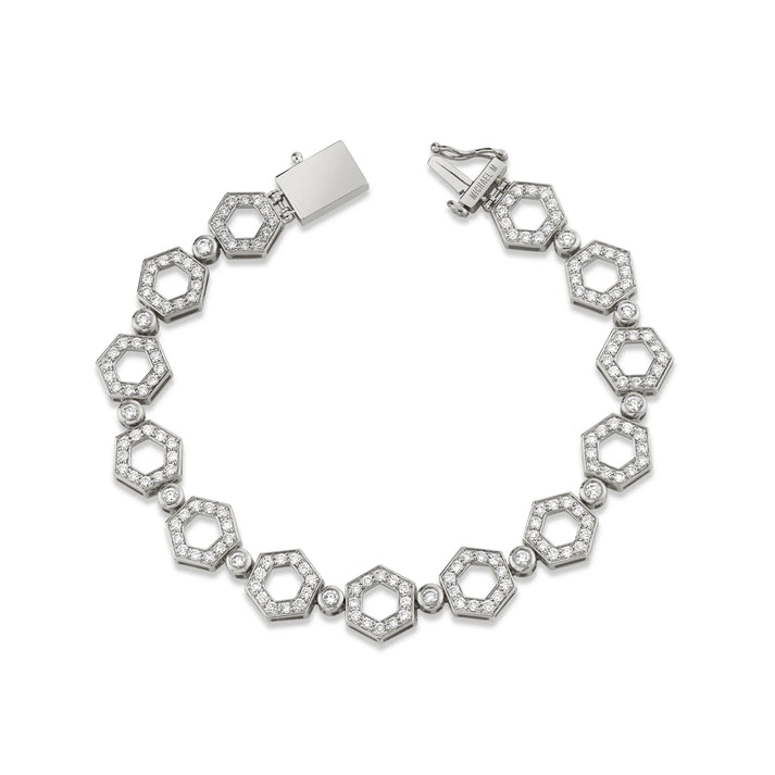 MICHAEL M Pavé Hex Infinity Bracelet BR503