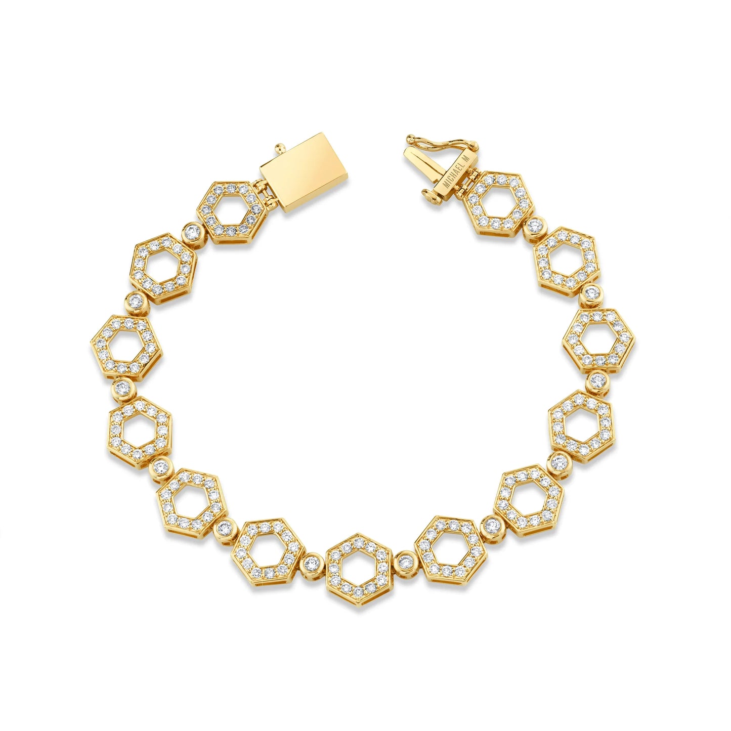 MICHAEL M Pavé Hex Infinity Bracelet BR503