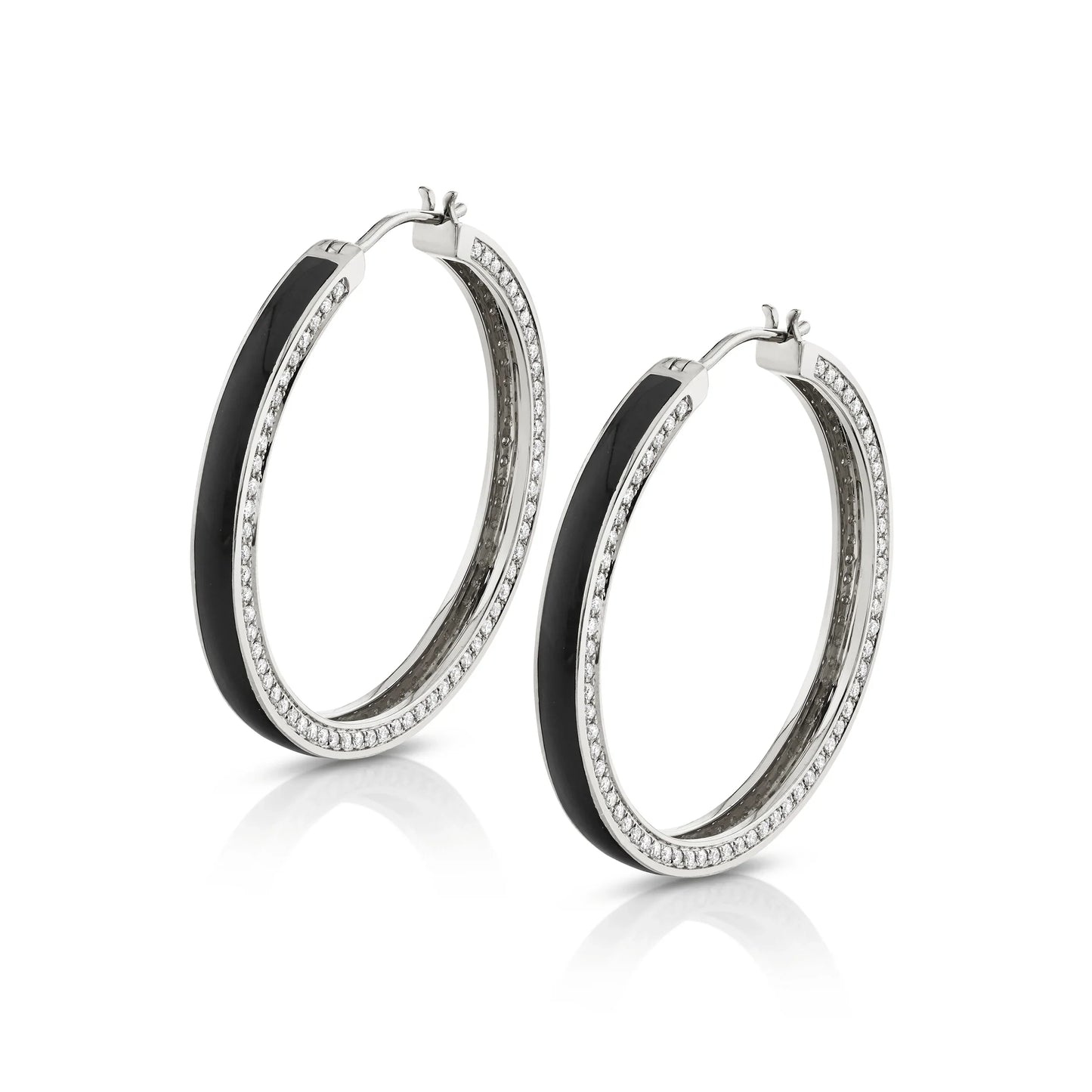 MICHAEL M Chroma Pavé Edge Hoop Earrings ER481