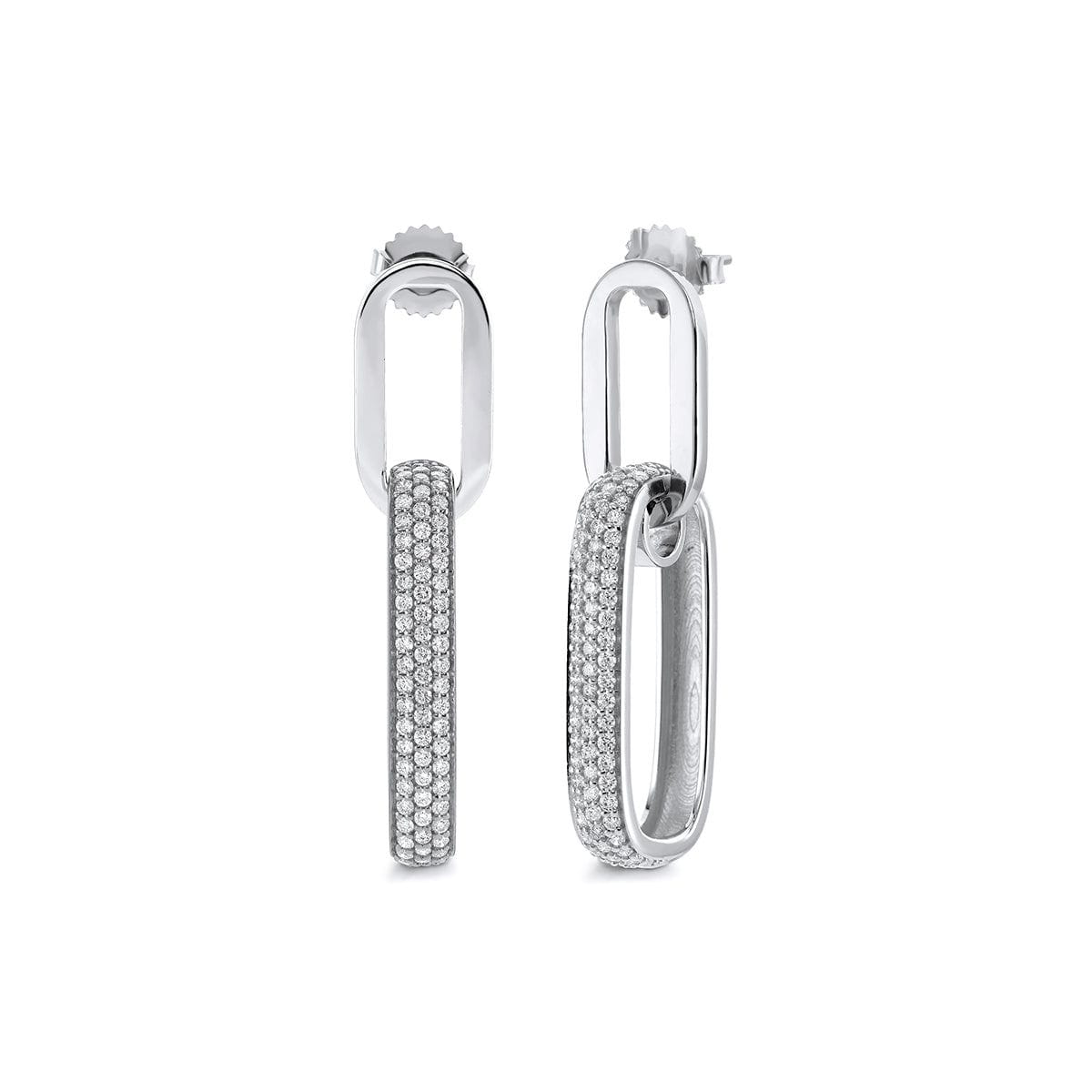 MICHAEL M Double Luxe Link Wide Drop Earrings ER356