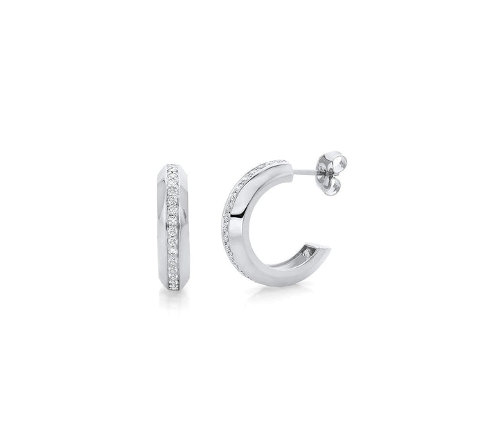 MICHAEL M Large Pavé Luxe Link Hoops