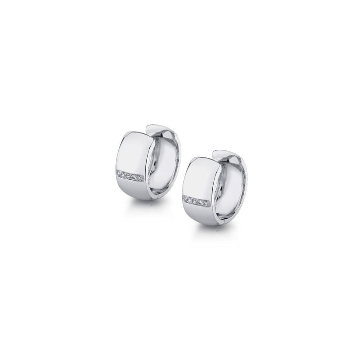 MICHAEL M Orb Wide Huggie Hoops