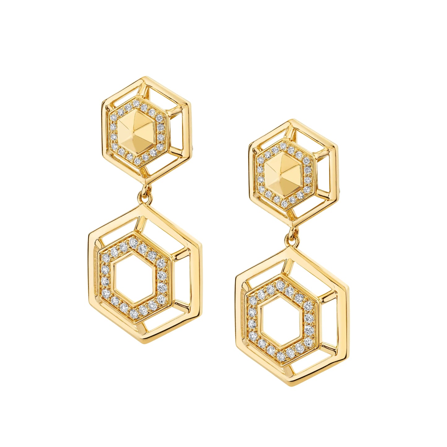 MICHAEL M Hex Truss Cocktail Earrings ER512