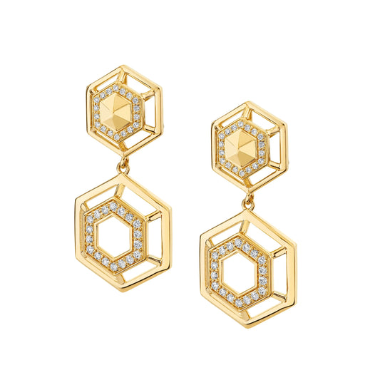 MICHAEL M Hex Truss Cocktail Earrings ER512