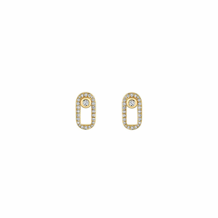 Pave Singleton Studs