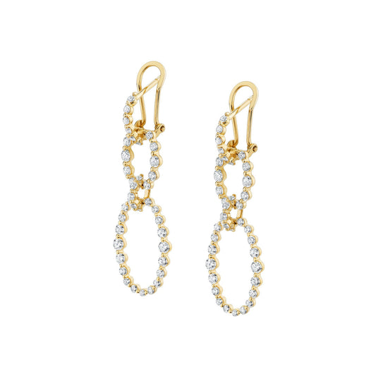 Cloud Oval Drop Earrings