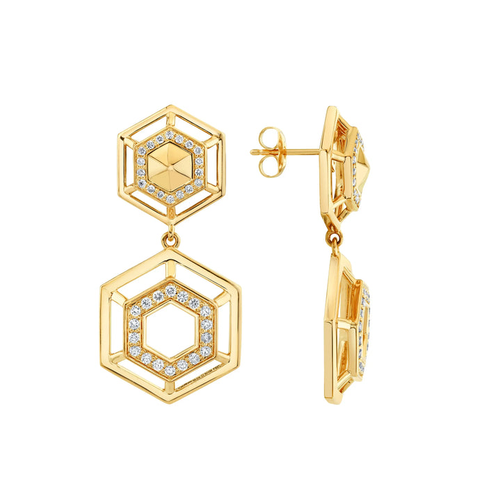 MICHAEL M Hex Truss Cocktail Earrings ER512