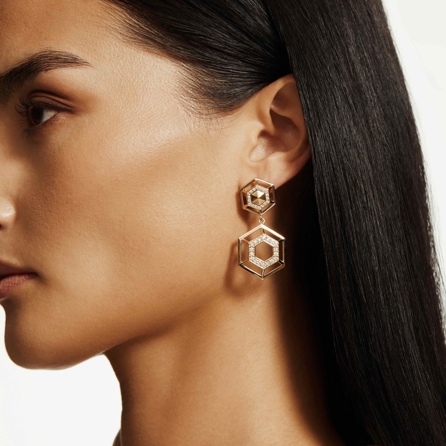 MICHAEL M Hex Truss Cocktail Earrings ER512
