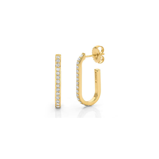 MICHAEL M Pavé Link Hoops ER359-YG