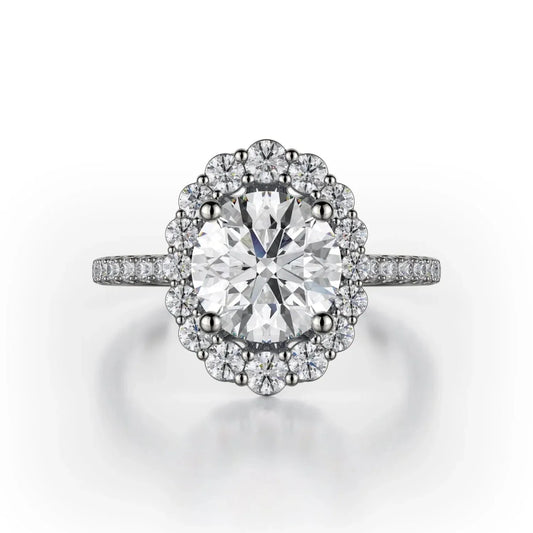 MICHAEL M DEFINED R739 Brilliant Round with a Graduated Halo R739-1.5WG