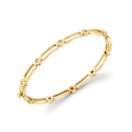 Link Connection Hinge Bangle
