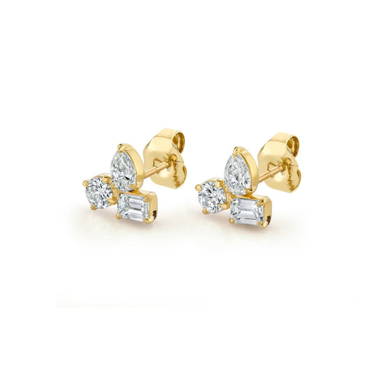 Montage 3 Cluster Stud Earrings