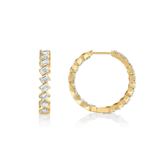 Montage Emerald Hoop Earrings