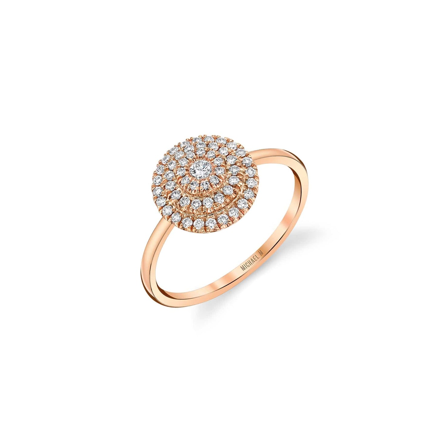 MICHAEL M Pavé Diamond Disc Ring F304-YG4