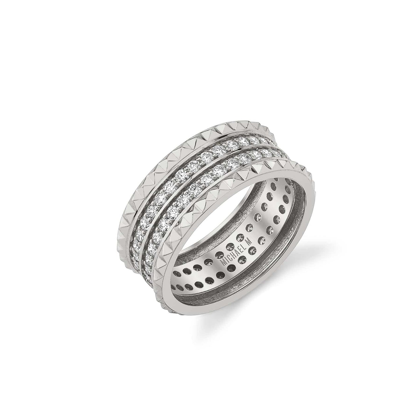 MICHAEL M Tetra Double Pavé Band B362