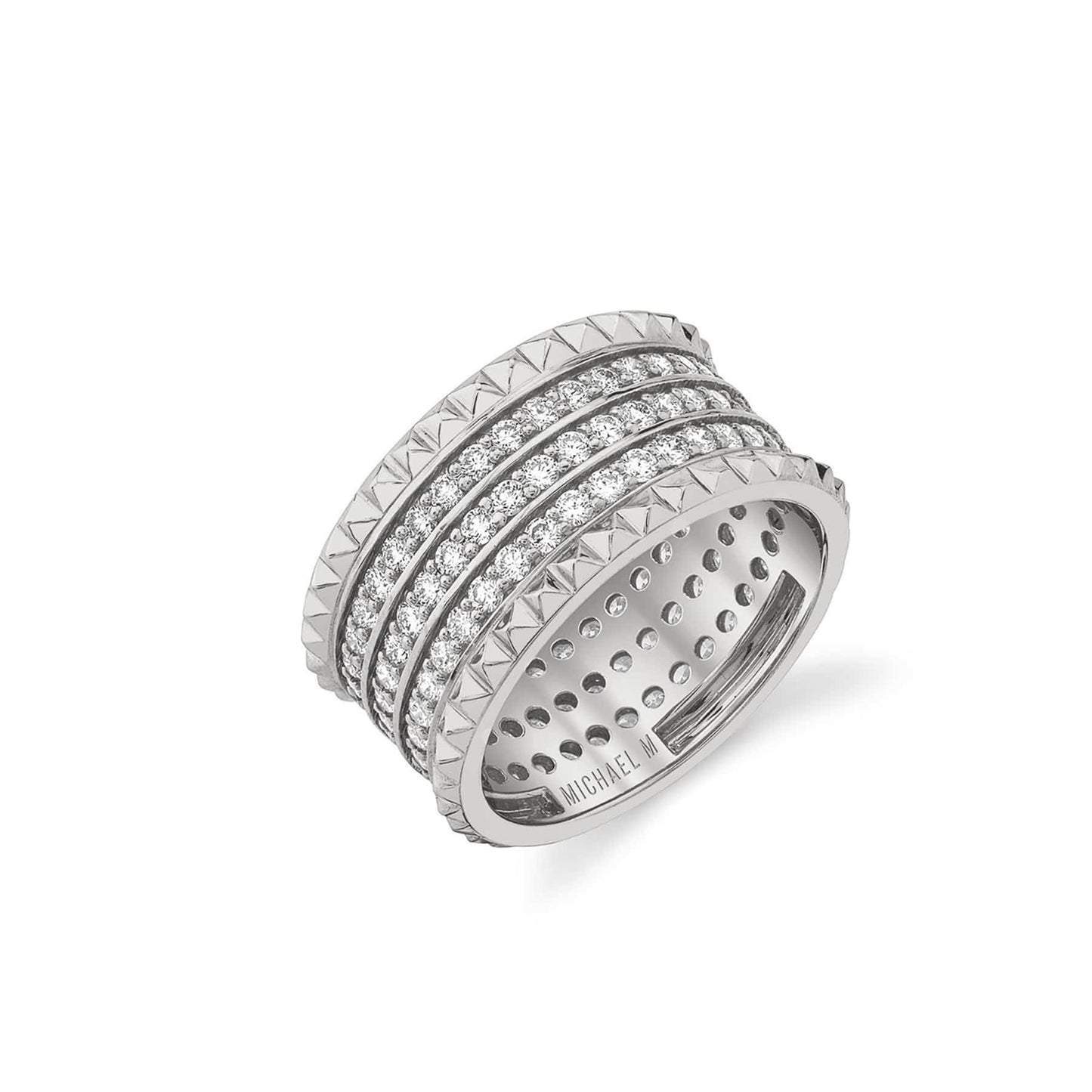 MICHAEL M Tetra Triple Pavé Band B363YG