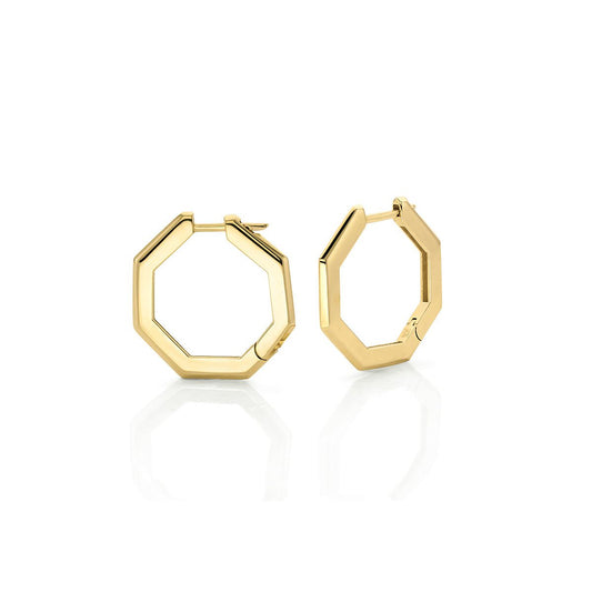 Large Octave Knifed Hoop Earrings