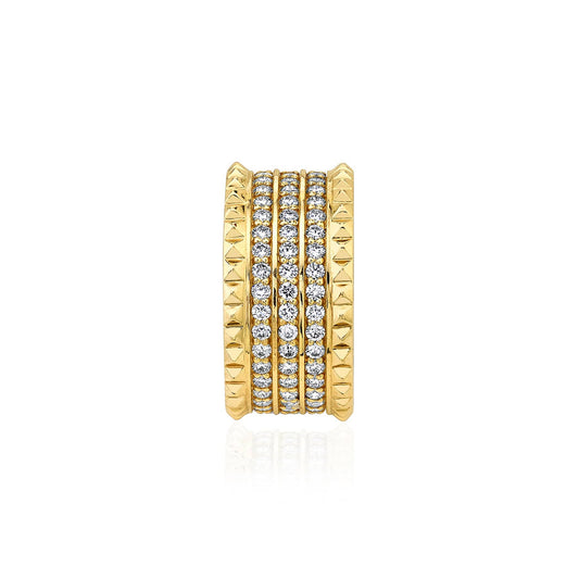 MICHAEL M Tetra Triple Pavé Band B363YG