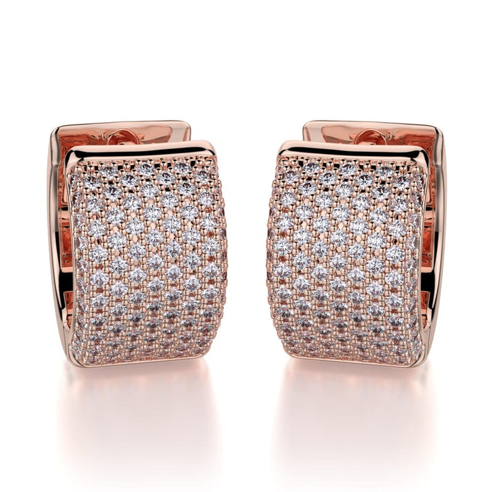 MICHAEL M Huggie Diamond Hoop Earrings MOB107WG