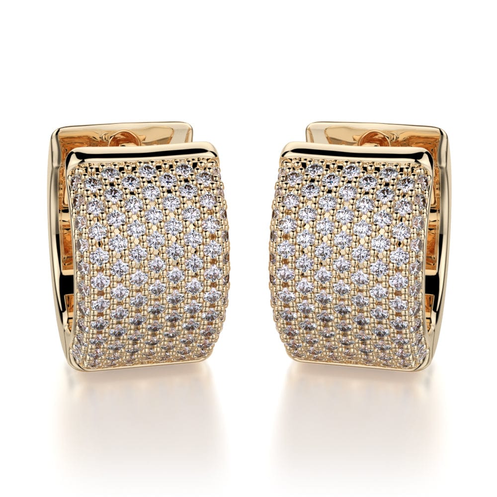 MICHAEL M Huggie Diamond Hoop Earrings MOB107WG