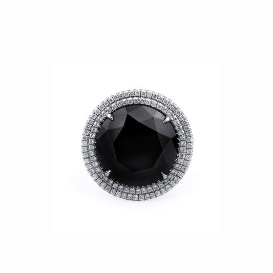 Black Diamond Round Ring
