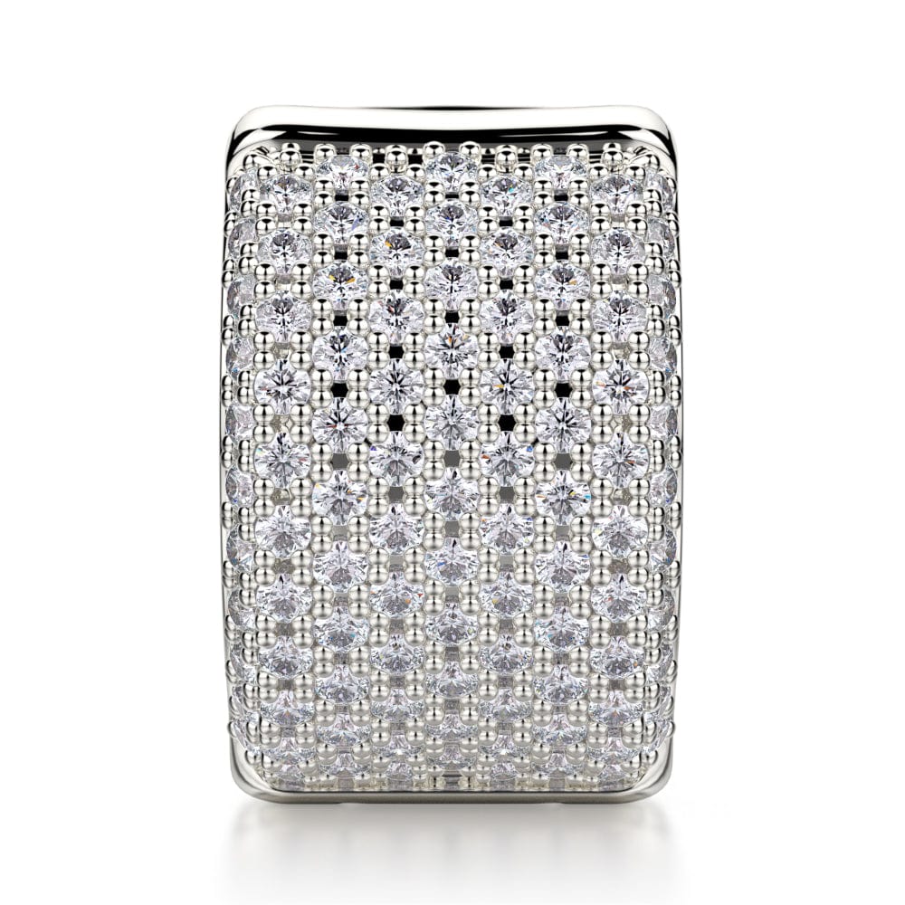 MICHAEL M Huggie Diamond Hoop Earrings MOB107WG