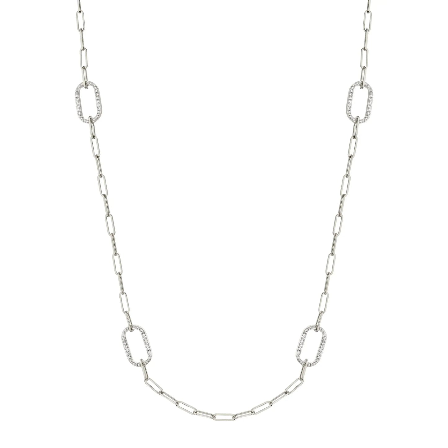 MICHAEL M Pavé Link Station Necklace CN519