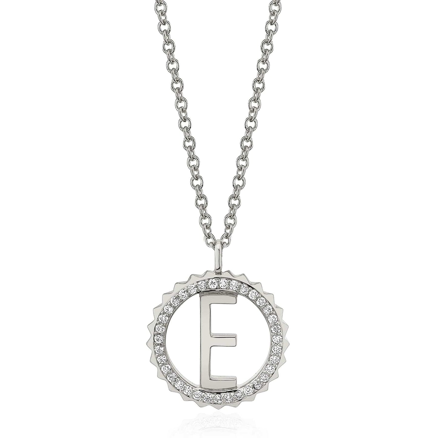 MICHAEL M Mini Tetra Pavé Initial Medallion P365YG