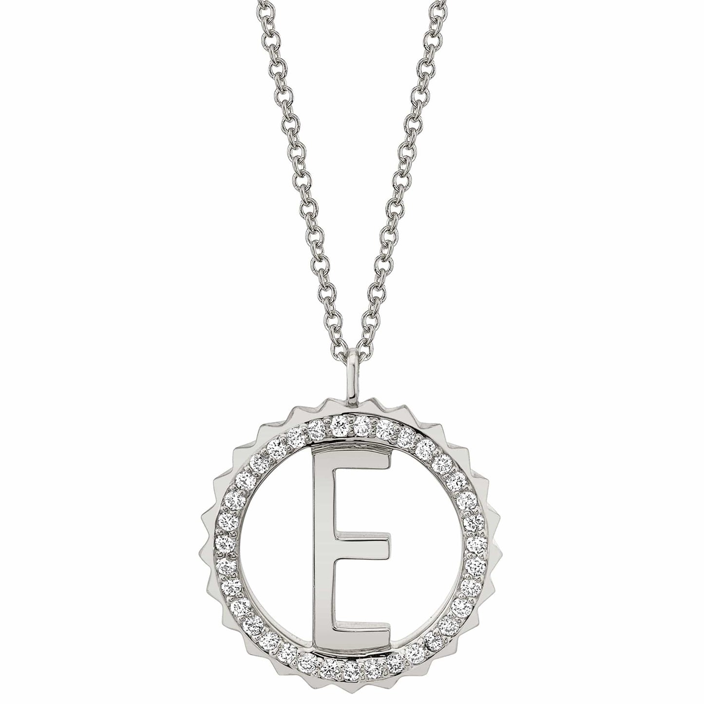 MICHAEL M Tetra Pavé Initial Medallion P367YG
